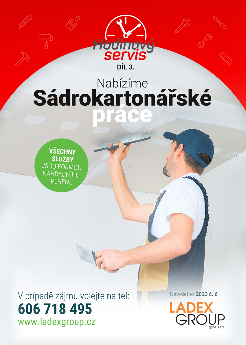 Hodinový servis - Sádrokartonářské práce