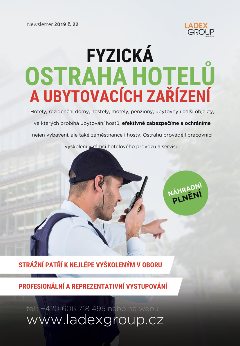 Fyzická ostraha hotelů a ubytovacích zařízení