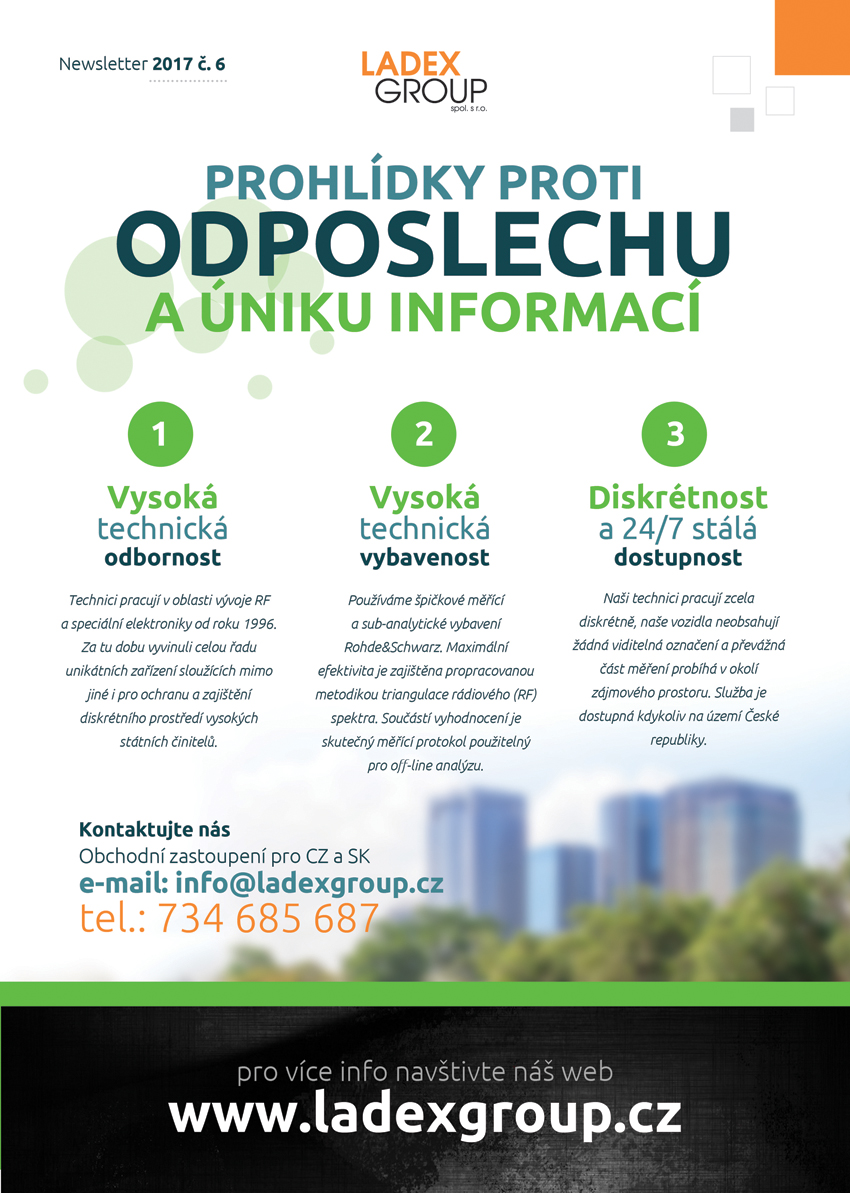 Prohlídky proti odposlechu a úniku informací
