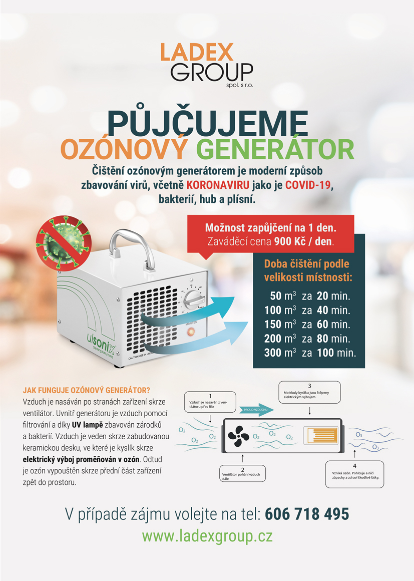Půjčujeme ozónový generátor