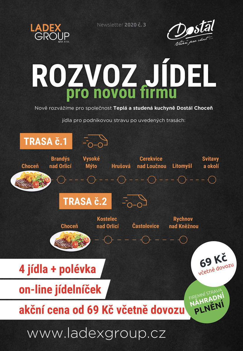 Rozvoz jídel pro novou firmu
