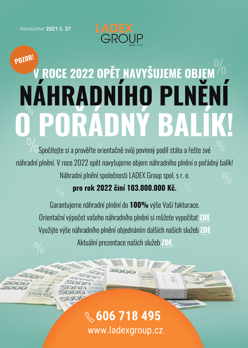 Vyšší objem náhradního plnění